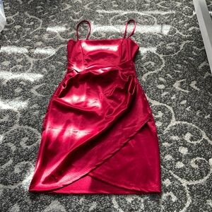 Windsor small red satin dress